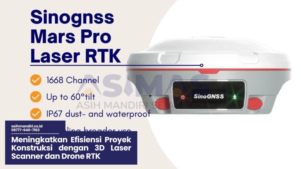 Efisiensi Proyek Konstruksi, 3D Laser Scanner, Drone RTK
