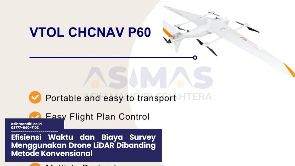 Efisiensi Waktu dan Biaya Survey Menggunakan Drone LiDAR