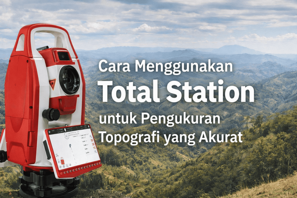 Cara menggunakan total station untuk pengukuran topografi